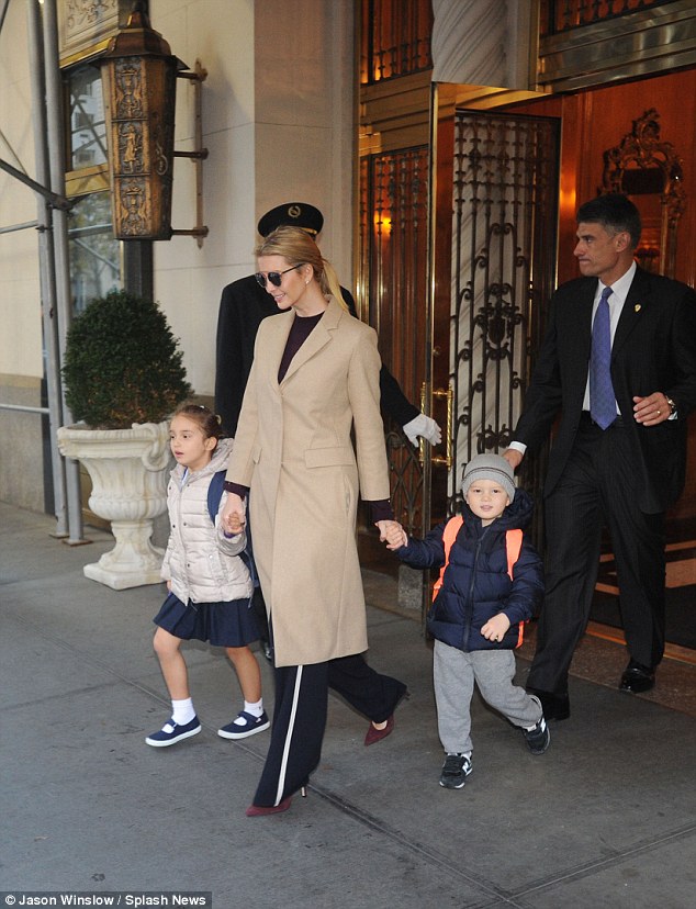 Ivanka Trump, photographed leaving her apartment in New York City with Arabella and Joseph, is also going to hire a chief of staff as part of her role as first daughter